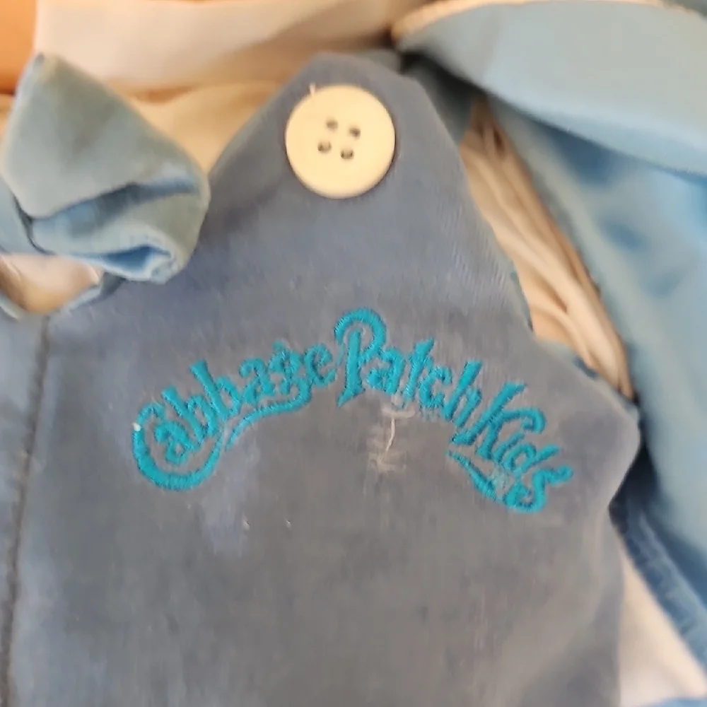 Vintage Cabbage Patch Kid Doll Blonde Blue Clothes Appalachian Coleco 1978-1982